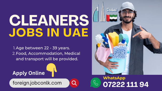 cleaner jobs in dubai, uae